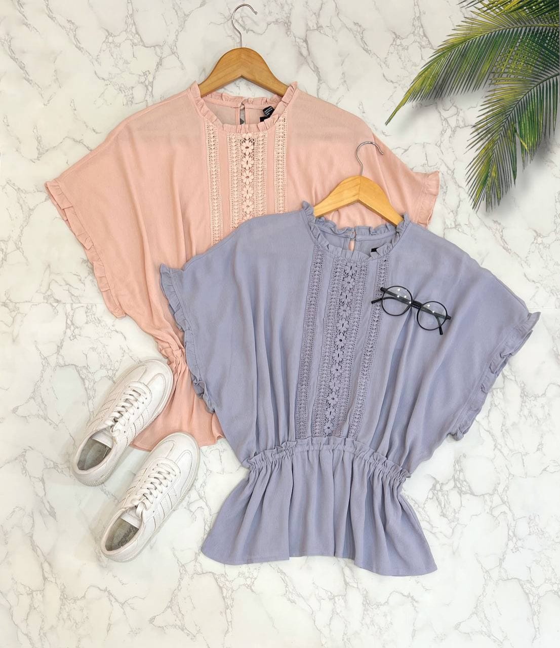 بلوز خفاشي جلو گيپور کد 1519