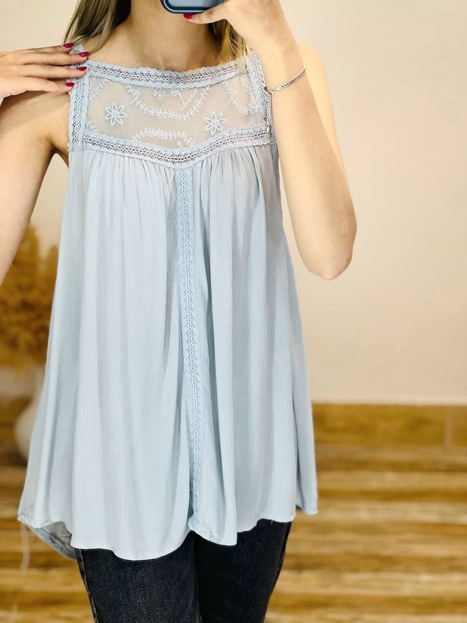 تاپ نخ کريشه فانتزي کد 1651