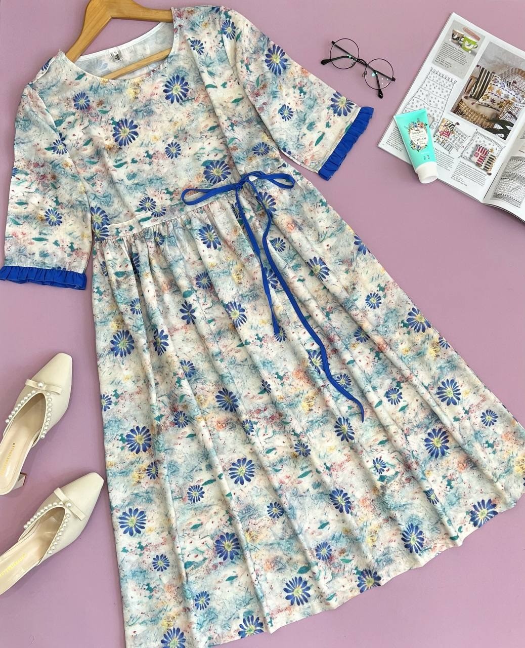 پيراهن کمر گتر کرپ کد 1653