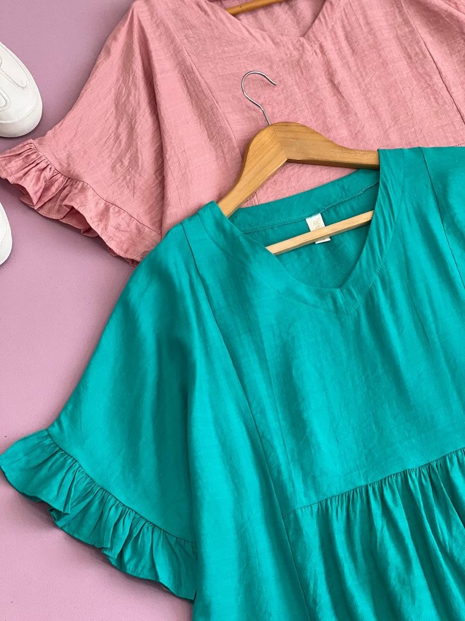 شوميز استين کيمنو چين دار کد 1671