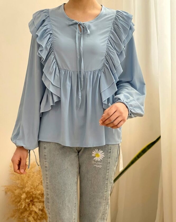 شوميز جلو چين دار کد 1654