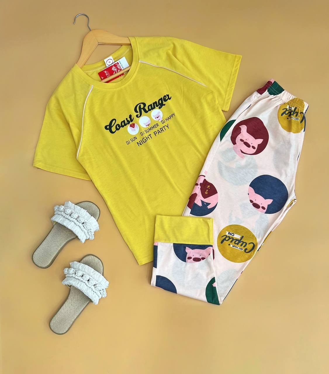 ست بلوز و شلوار نخ و پنبه کد 1607