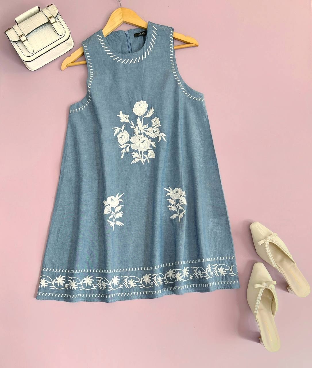 پیراهن جین گلدوزی شده کد 1661