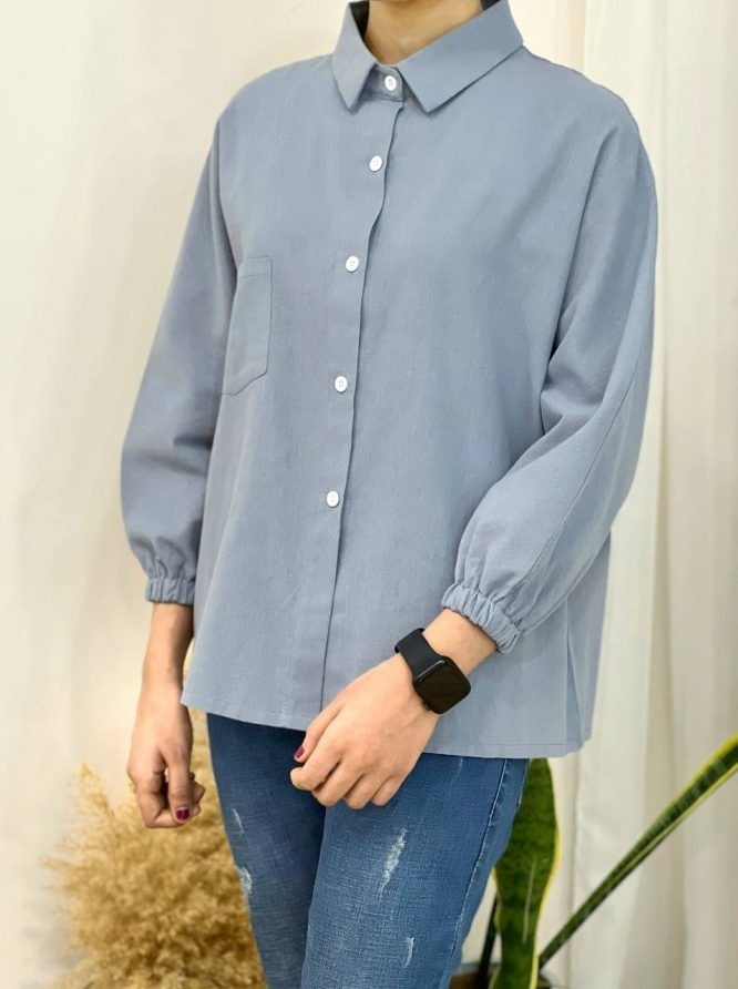 شوميز کنف آستين کيمونو کد 1606