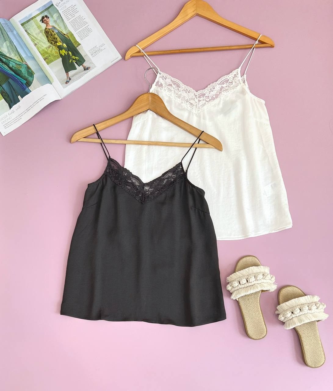 تاپ ساتن يقه گيپور کد 1677