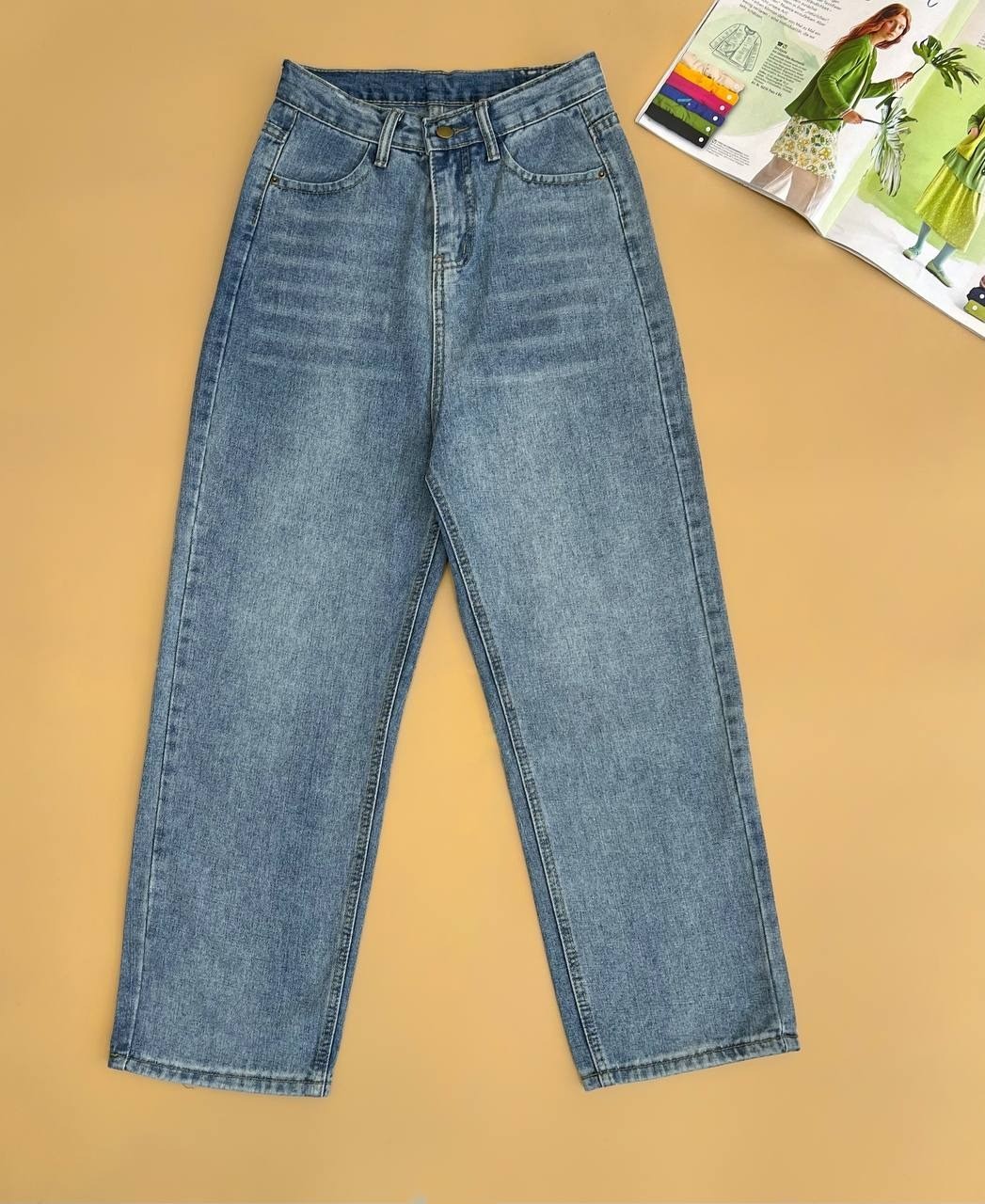 شلوار جين نيم بگ کد 1632