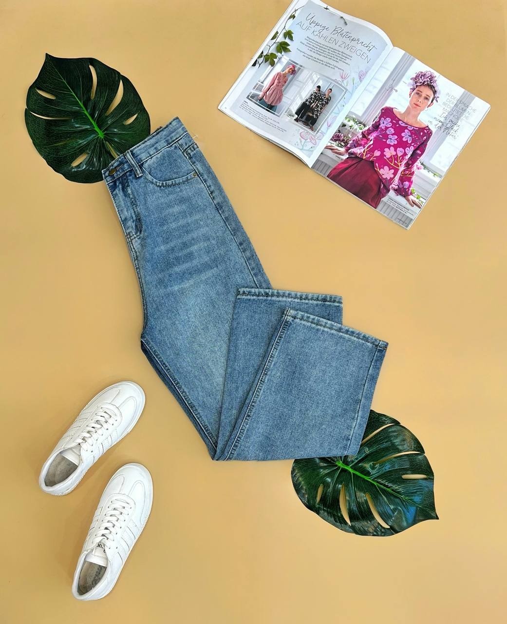 شلوار جين نيم بگ کد 1632