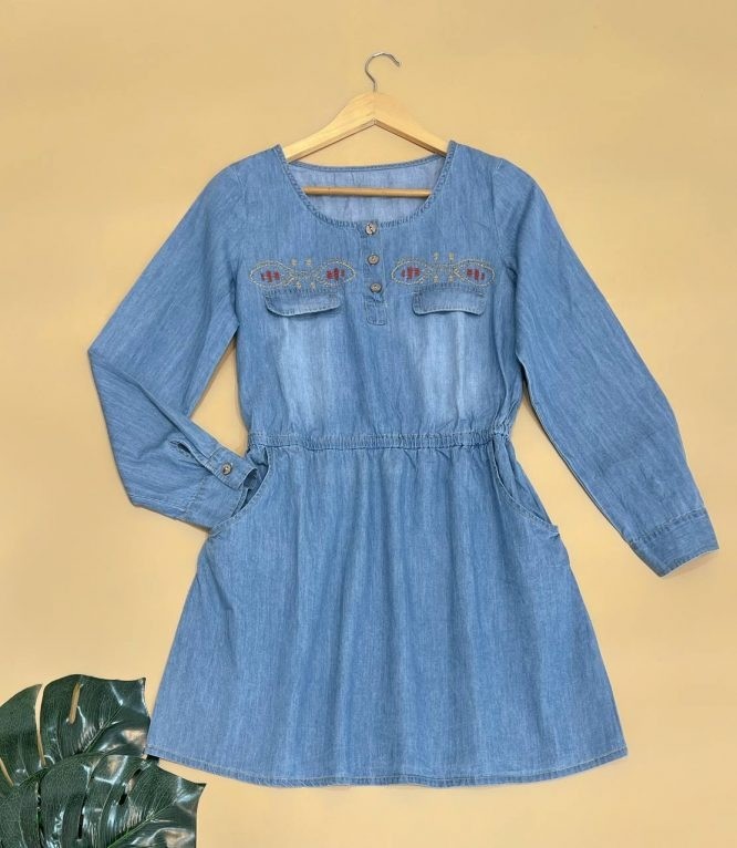 تونيک جين گلدوزي شده کد 1609