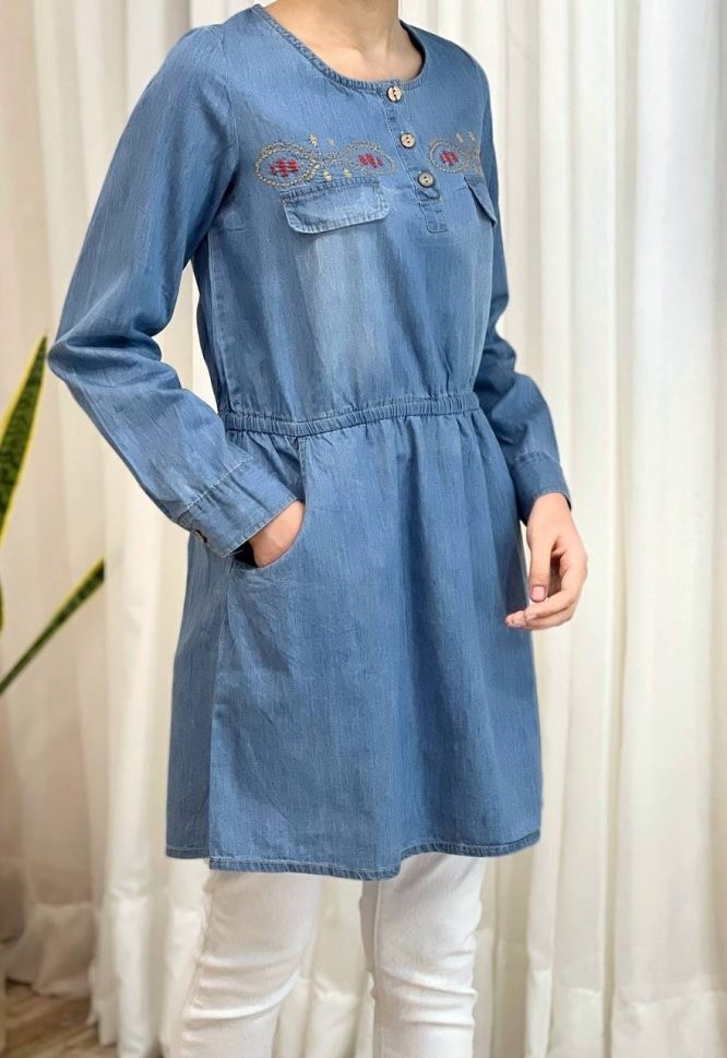 تونيک جين گلدوزي شده کد 1609