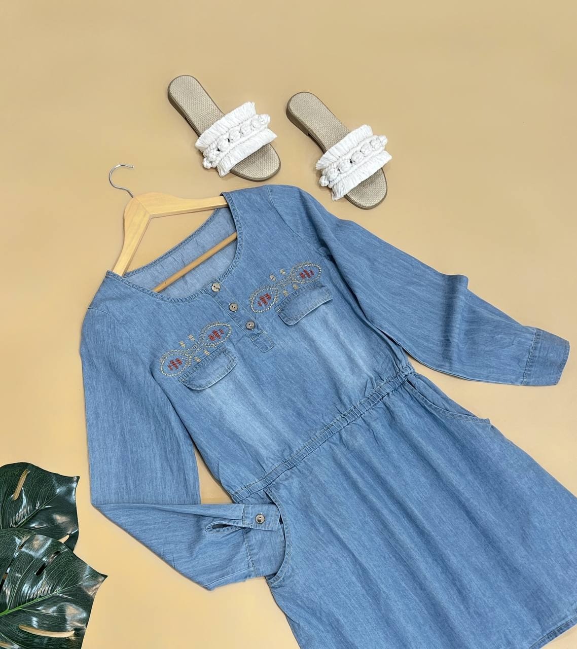 تونيک جين گلدوزي شده کد 1609