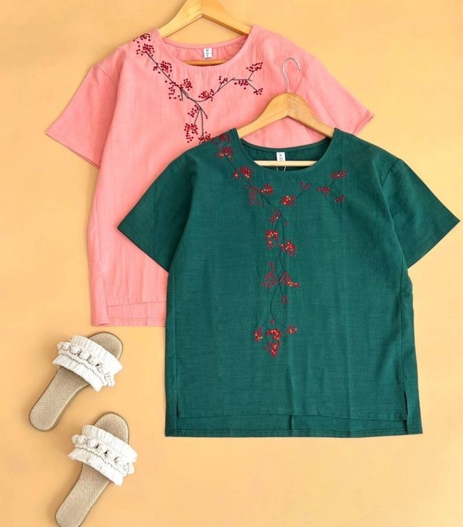 شوميز کنف گلدوزي شده کد 1617