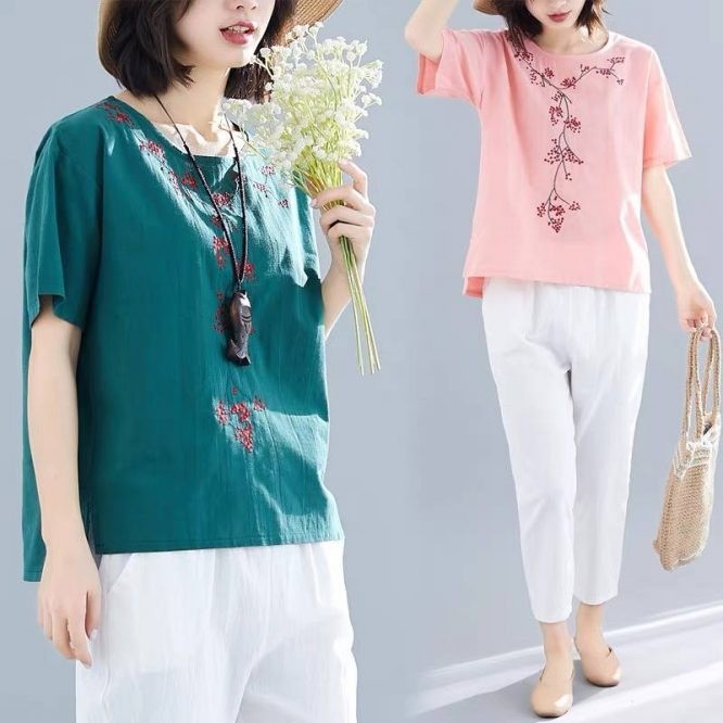 شوميز کنف گلدوزي شده کد 1617