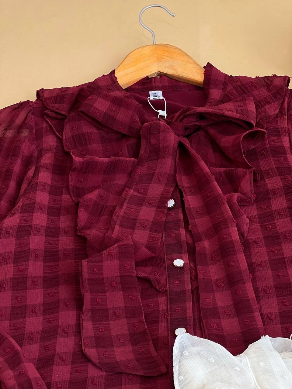 شوميز حرير اشکي آستردار کد 1540