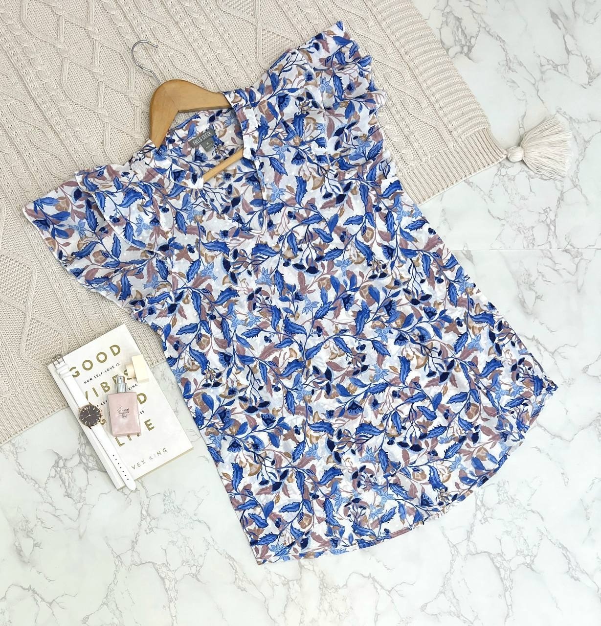 بلوز آستين دوچين نخي کد 1484