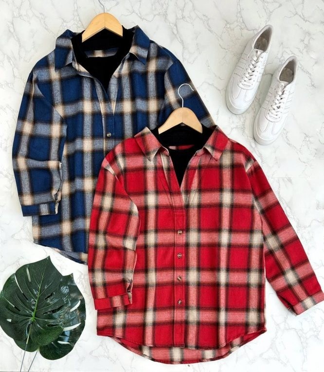 شوميز چهارخونه کد 1517