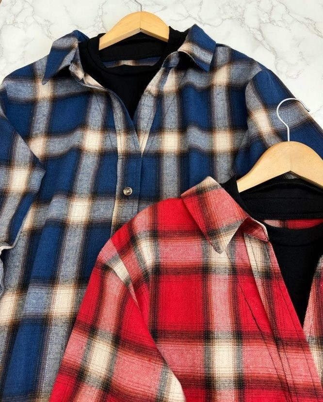 شوميز چهارخونه کد 1517