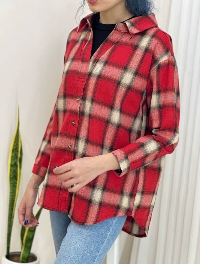 شوميز چهارخونه کد 1517