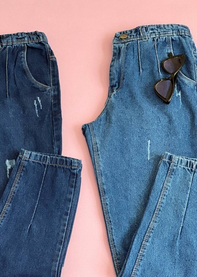 شلوار جين مام فيت کد 1668