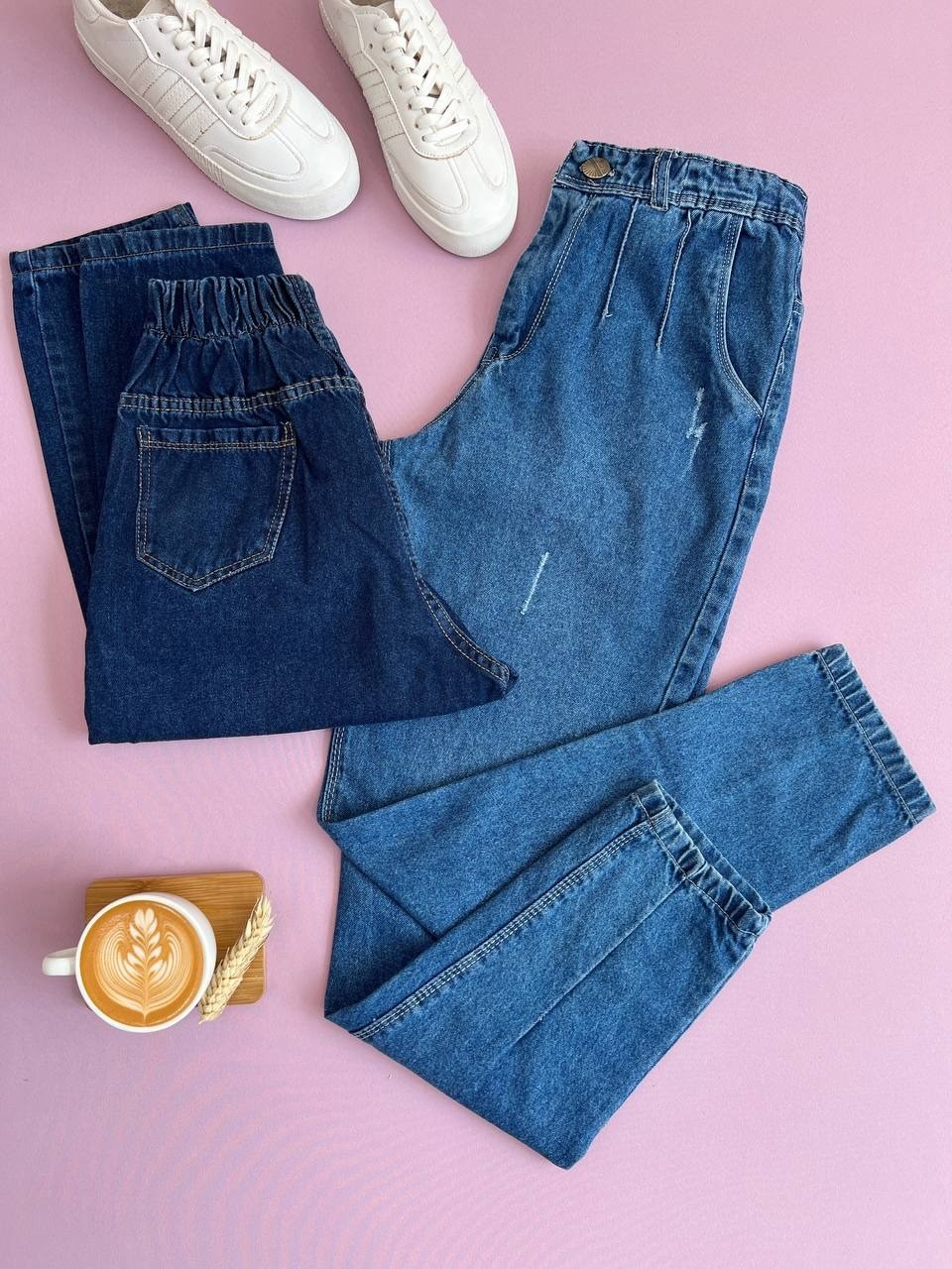 شلوار جين مام فيت کد 1668