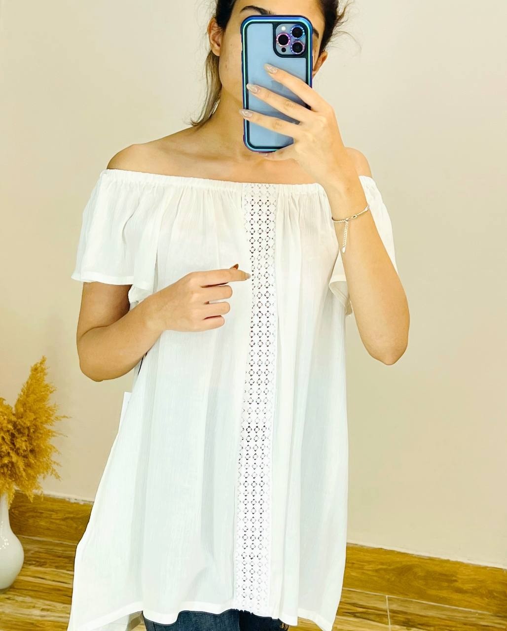 پیراهن یقه قایقی کد 1462