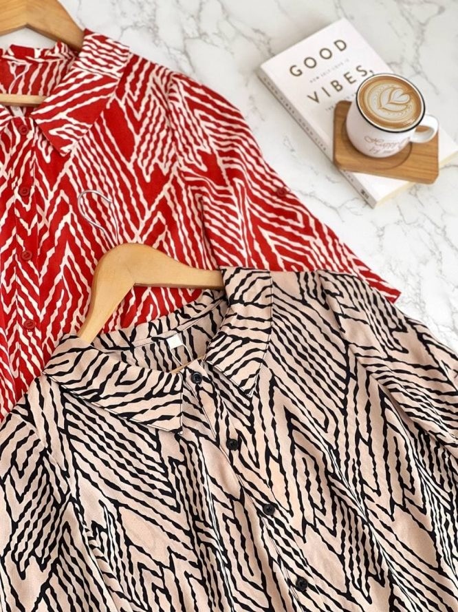 شوميز کرپ حرير پايين گره اي کد 1534