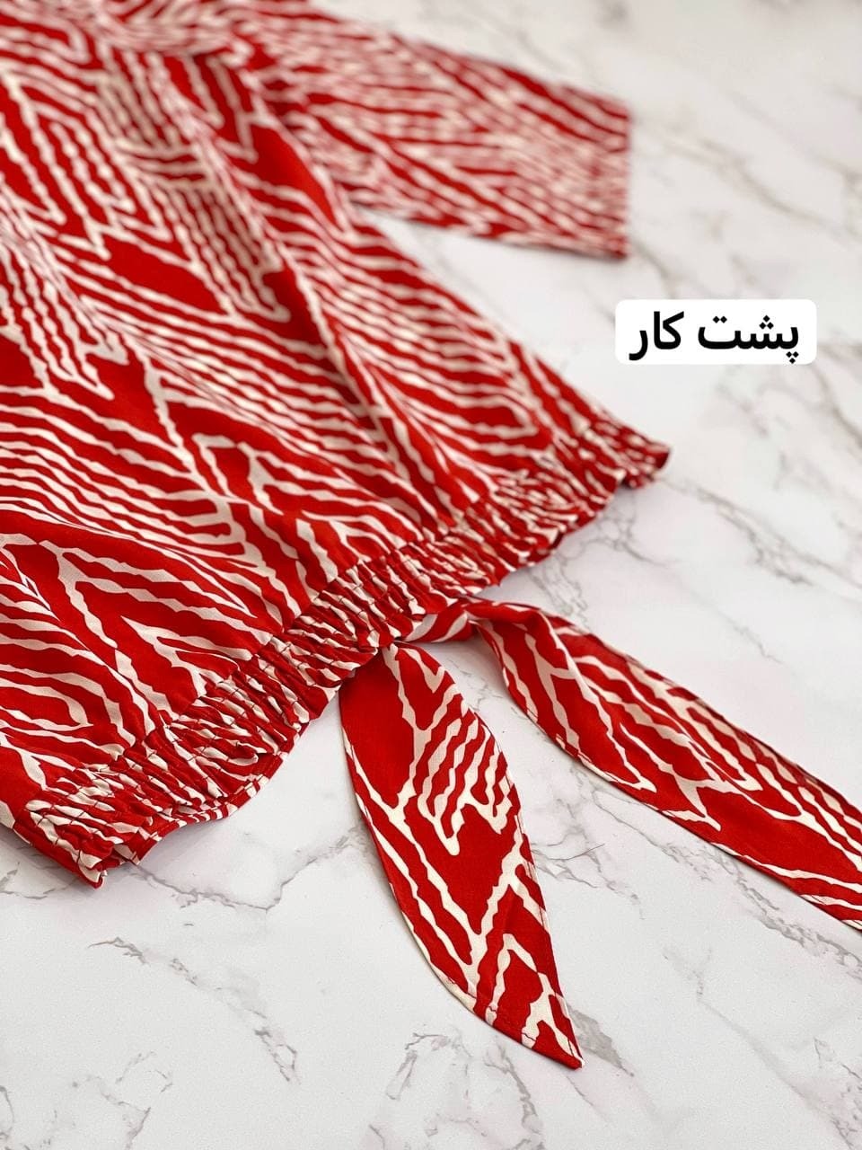 شوميز کرپ حرير پايين گره اي کد 1534