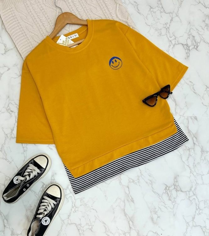 تيشرت لانگ نخ و پنبه کد 1392  