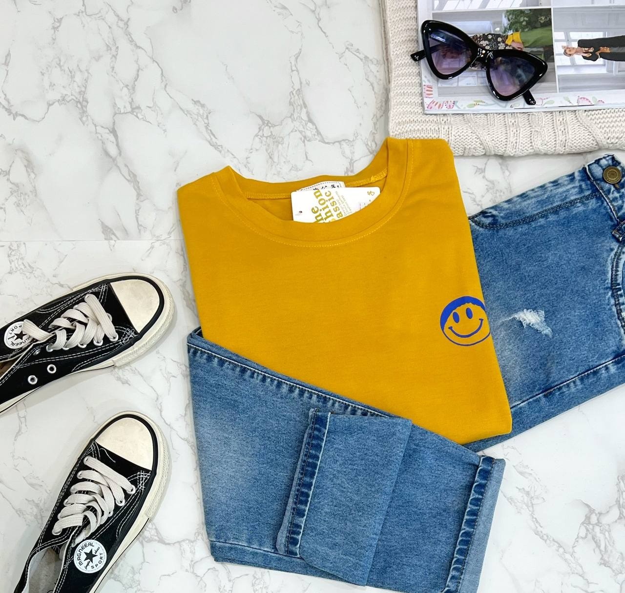 تيشرت لانگ نخ و پنبه کد 1392  