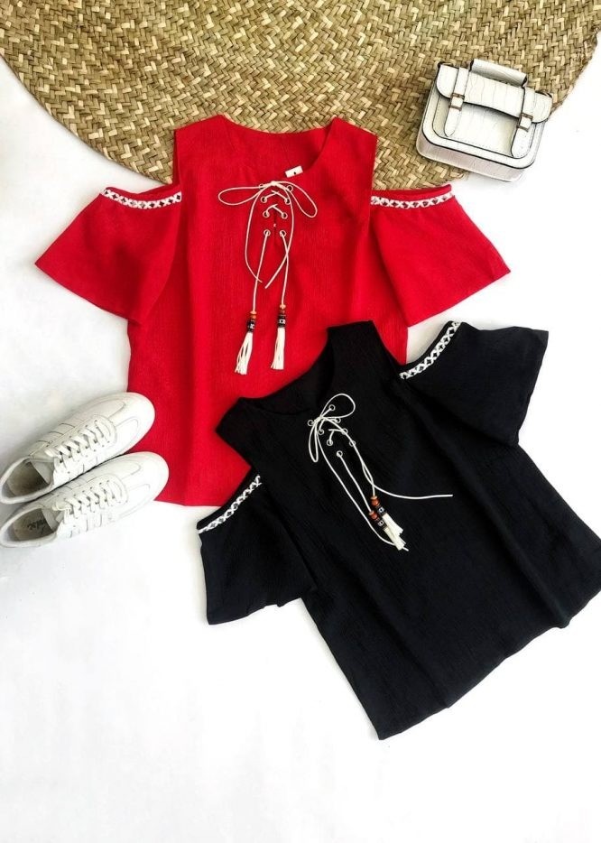 شوميز کرپ کريشه سرشونه باز کد 1116