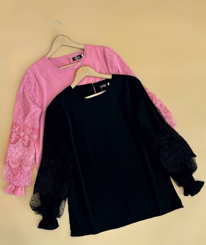 شوميز مجلسي آستين گيپور کد 1565