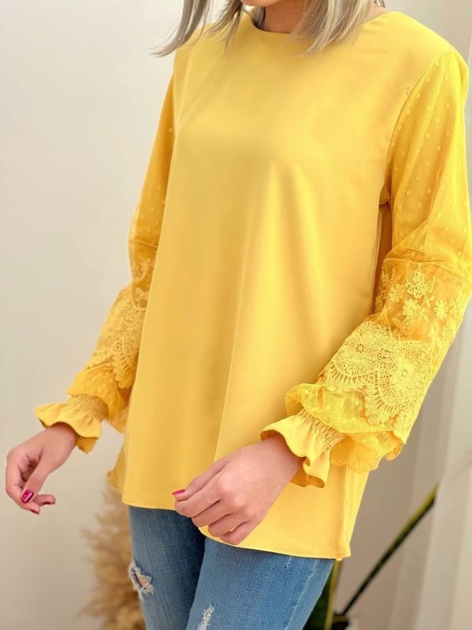 شوميز مجلسي آستين گيپور کد 1565