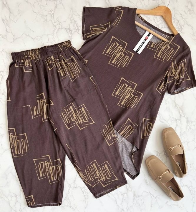 ست دو تيکه بلوز و شلوارک نخي کد 1513