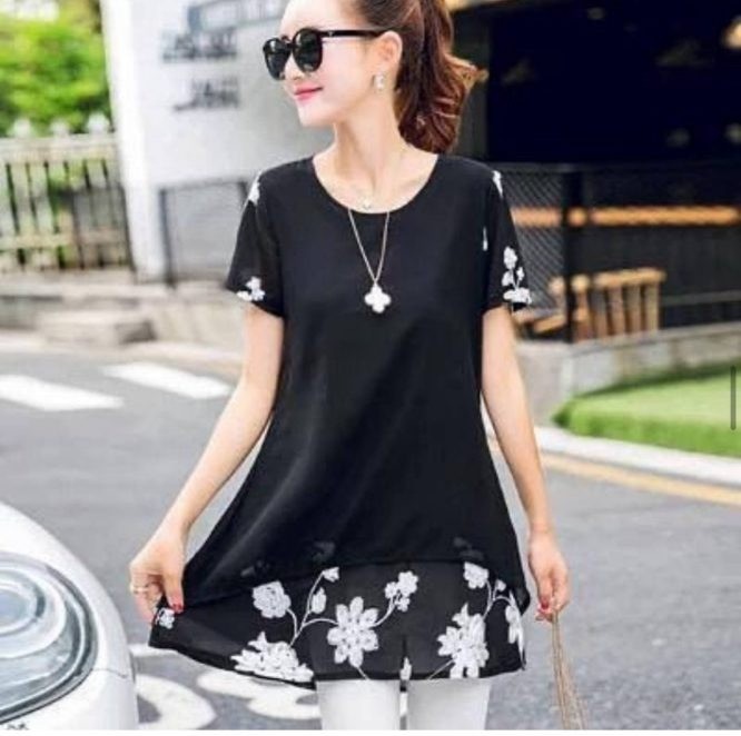 شوميز کرپ حرير گلدوزي کد 1097