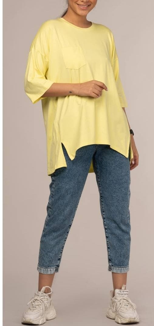 تيشرت ساده بلند کد 1523