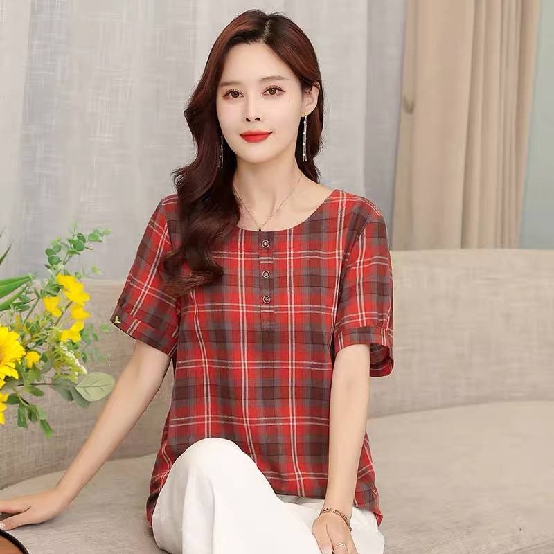 شوميز چهار خونه نخ کنف کد 1685