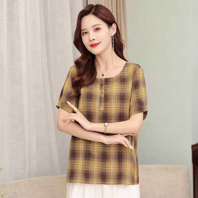 شوميز چهار خونه نخ کنف کد 1685