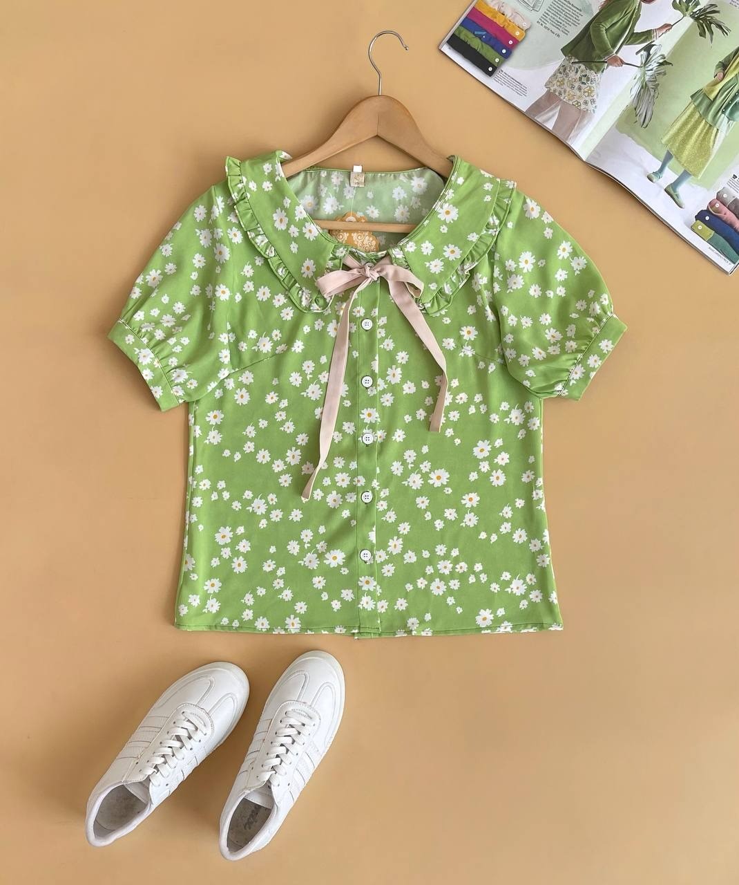 شوميز کرپ گل بابونه کد 1709