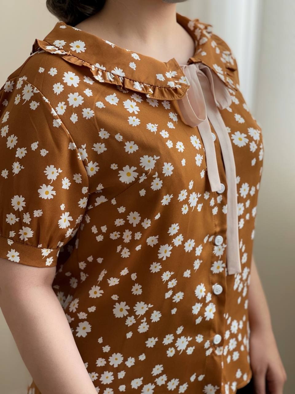 شوميز کرپ گل بابونه کد 1709