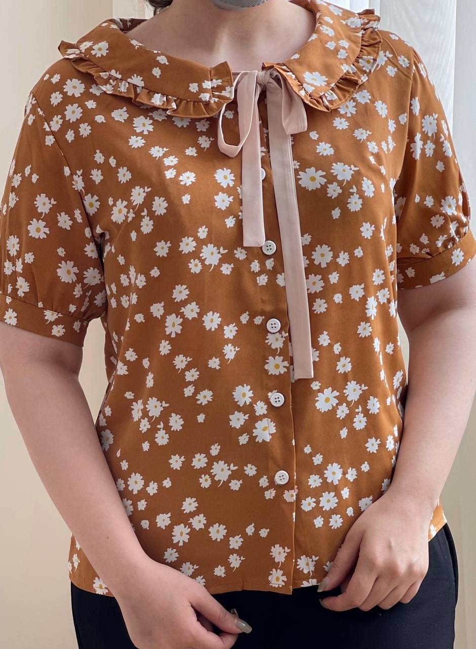 شوميز کرپ گل بابونه کد 1709