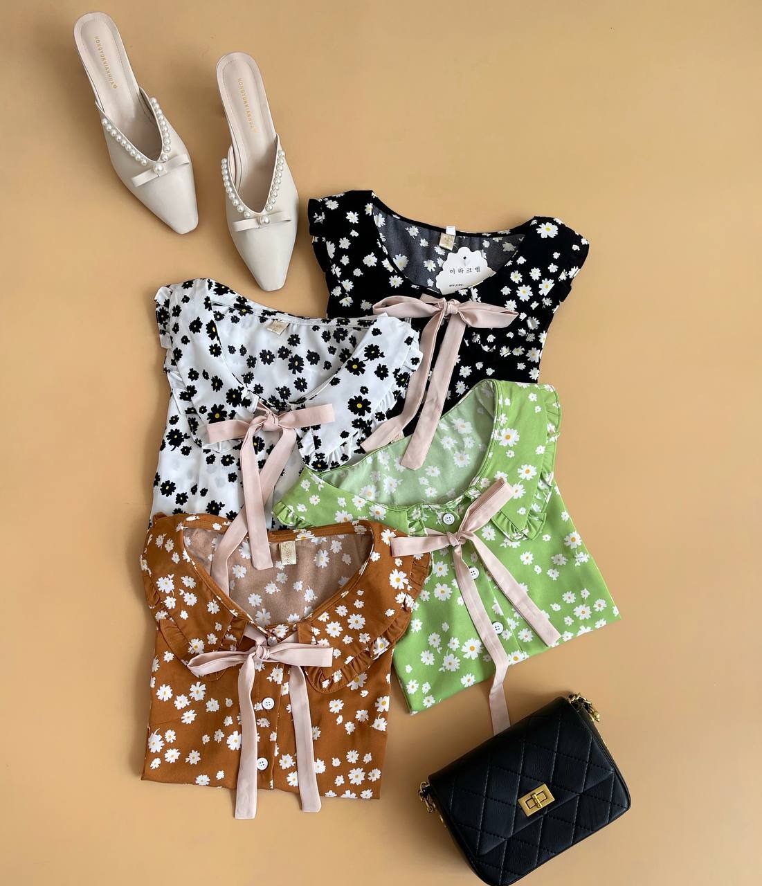 شوميز کرپ گل بابونه کد 1709