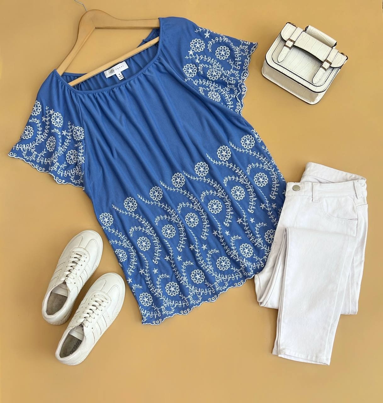 تيشرت نخ و پنبه خامه دوزي کد 1718