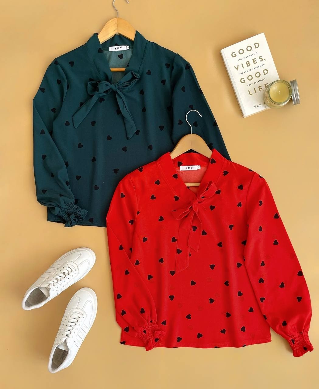 شوميز کرپ قلبي کد 1723