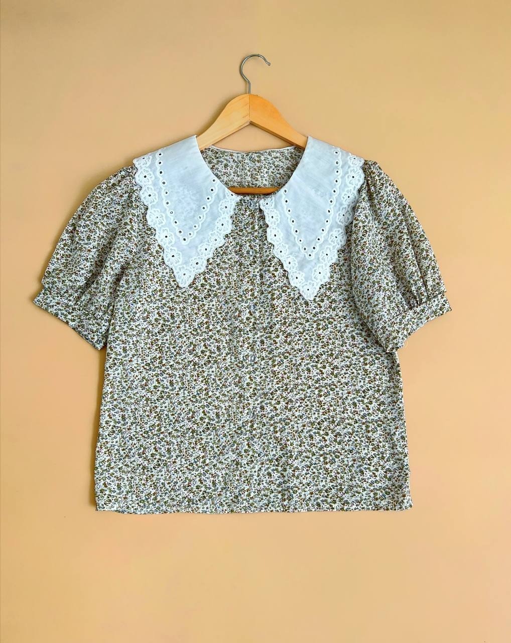 شوميز گلگلي جلو دکمه کد 1733