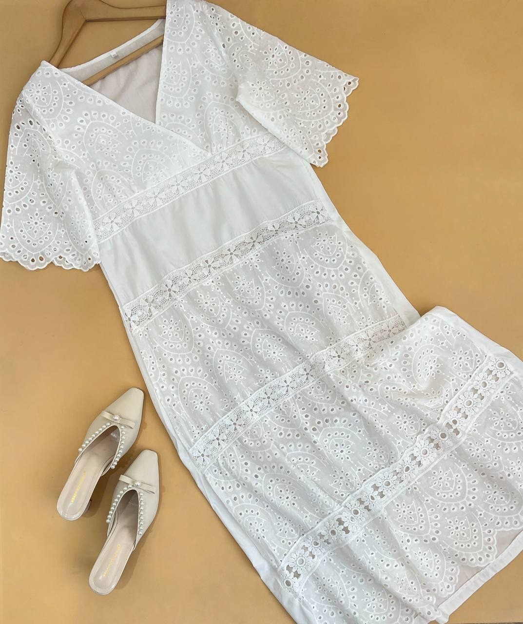 پيراهن خامه دوزي بلند کد 1743