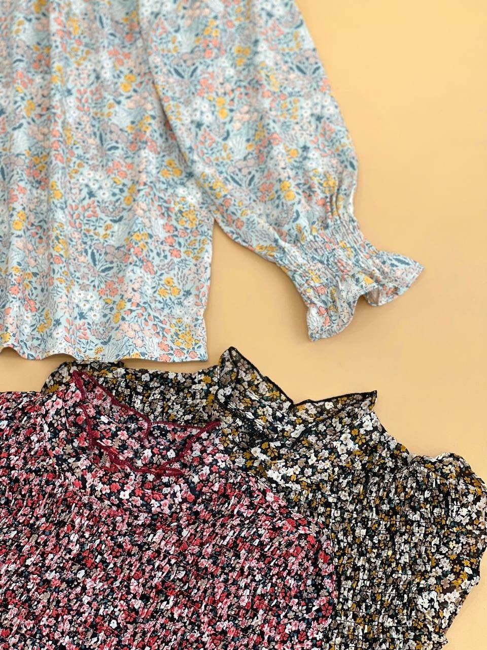 شوميز مانتويي يقه چين گل ريز کد 1765