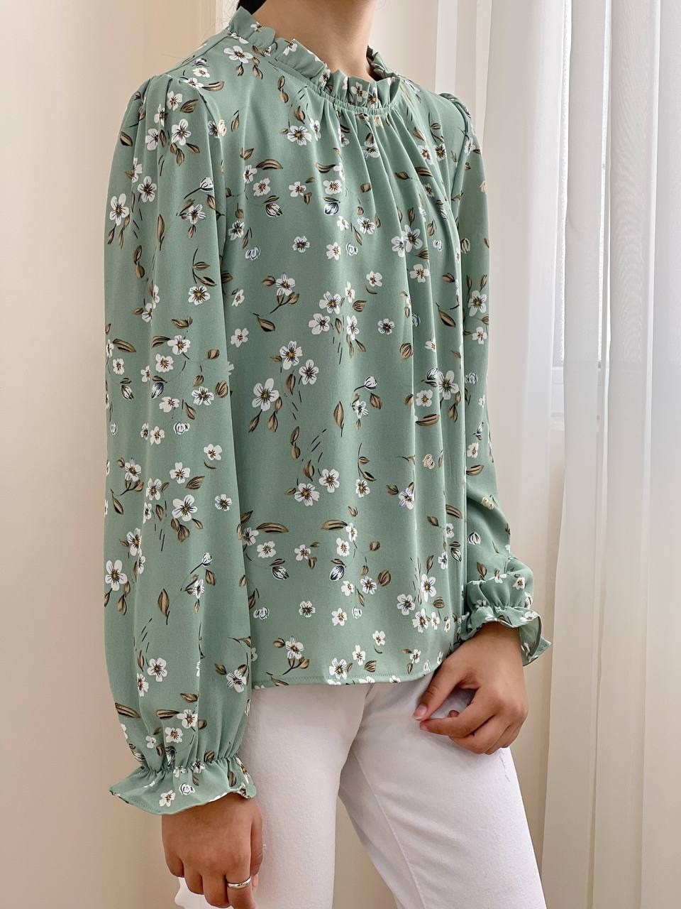 شوميز کرپ گلدار کد 1778