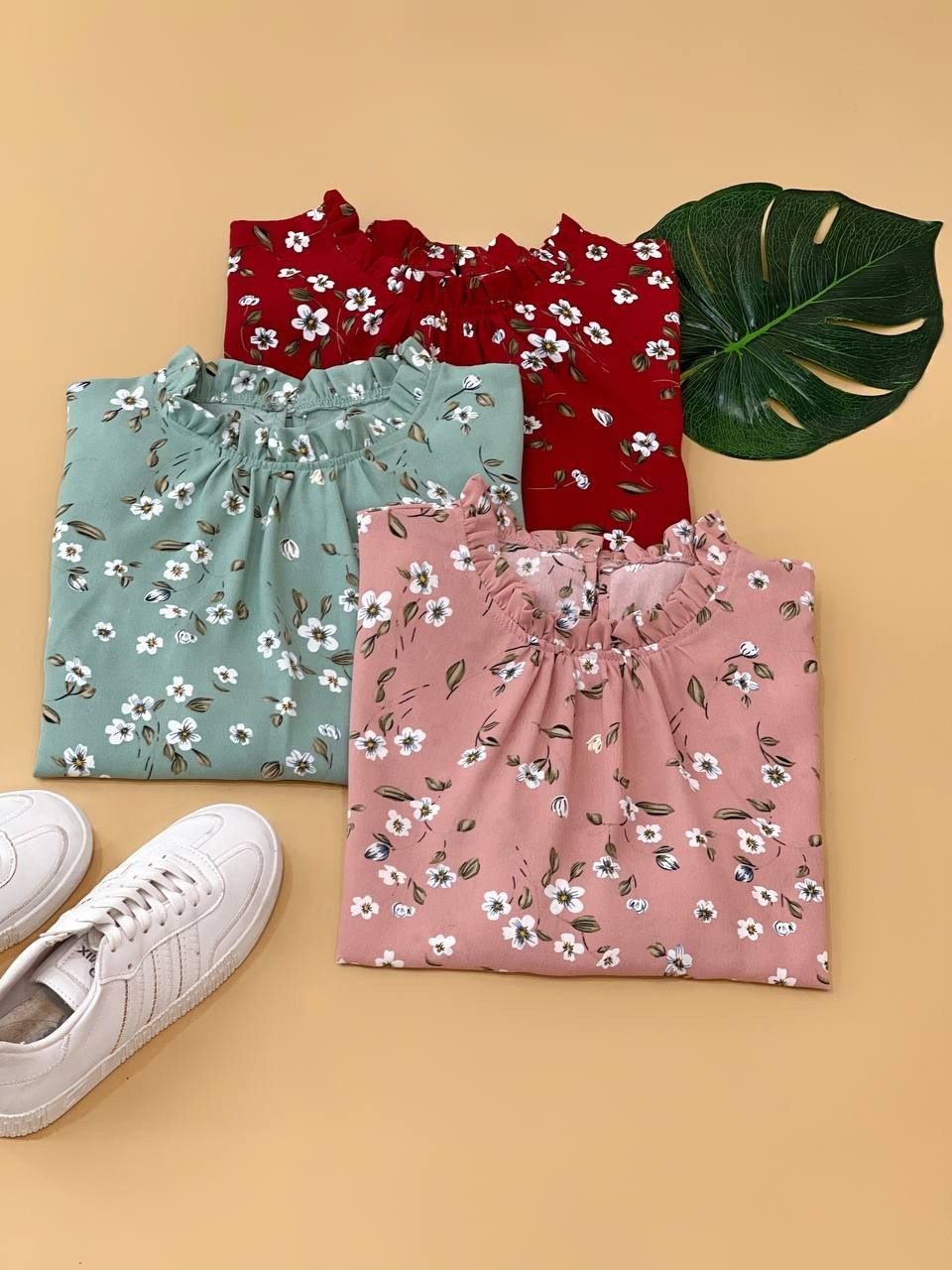 شوميز کرپ گلدار کد 1778