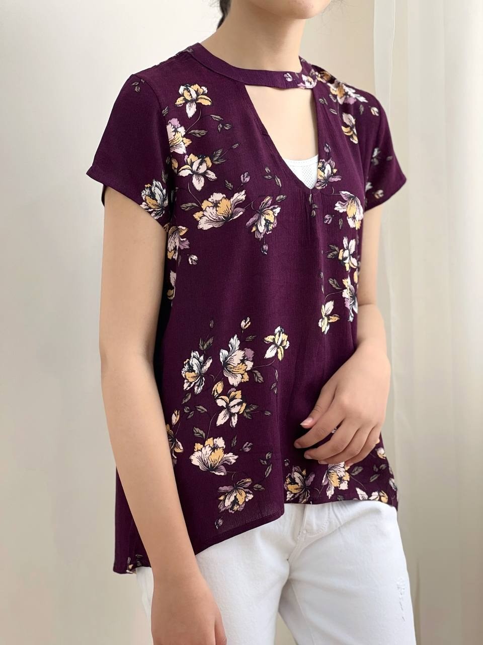 شوميز گلدار کريشه کد 1785