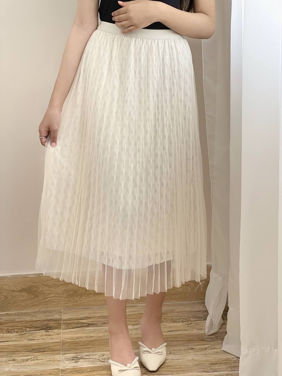 دامن پلیسه توری دو لایه کد 1794