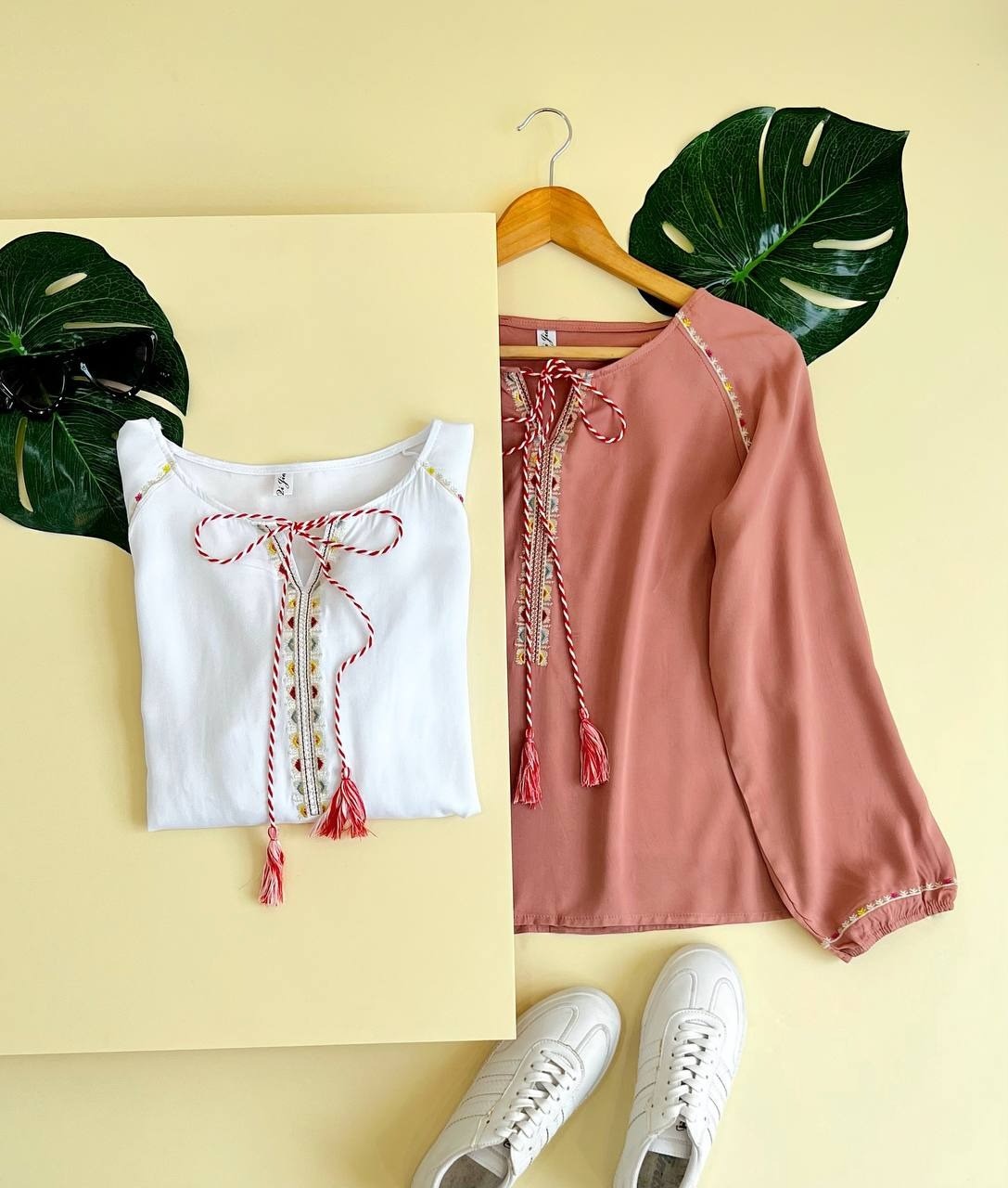 شومیز گلدوزی منگوله دار کد 1802